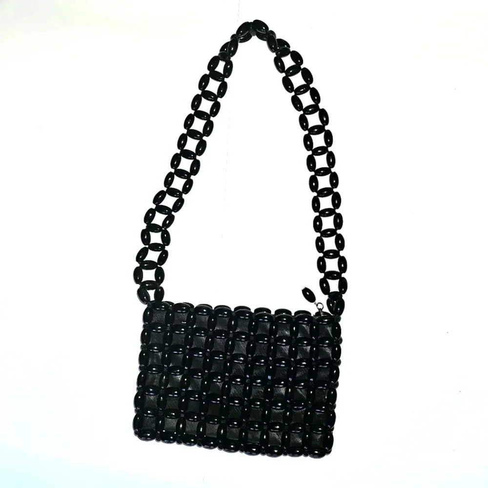 Wooden Bead Shoulder Bag